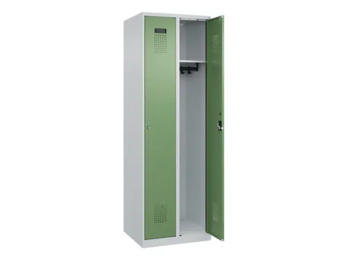 locker,HxBxD 1850x600x500mm,2vak,vak B 300mm,cil.-slot,staand op vloer