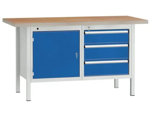 Werkbank Hxbxd 840X1500X700Mm 1Lade 150Mm 2Laden 175Mm 1Kastvak 500Mm