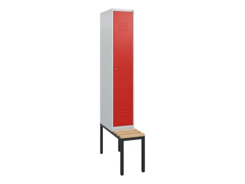 locker met bank,HxBxD 1950x300x815mm,1vak,vak B 300mm,cil.-slot