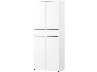 dossierkast,HxBxD 1970x810x400mm,4xhouten vloer,4ordnerhoogte,romp wit - 1