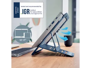 Laptopstandaard Leitz Ergo Aluminium plat verstelbaar - 7