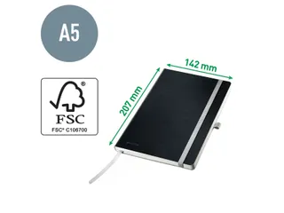 Notitieboek Leitz Style A5 lijn 160pag zwart - 8