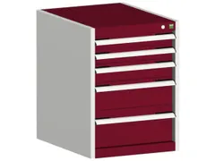 ladekast HxBxD 700x525x650mm 5laden romp RAL7035 front RAL3004