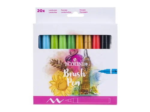 Brushpen Talens Ecoline set à 20 stuks landschap