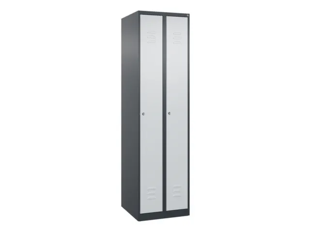locker,HxBxD 1850x500x500mm,2vak,vak B 250mm,cil.-slot,staand op vloer