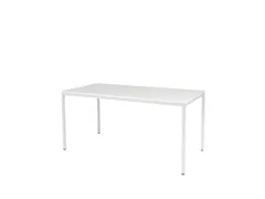 Domino Basic Tafel Vaste Hoogte 1600x800mm Grijs 25mm Wit 4-Poots