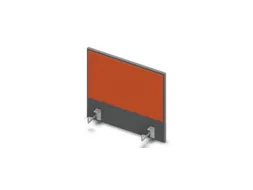 opzetpaneel bureau zijkant MS-donkergrijs BN3012-oranje 600mm