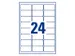inkjetetiket Avery 63,5x33,9mm wit 100 vel 24 etiketten per vel