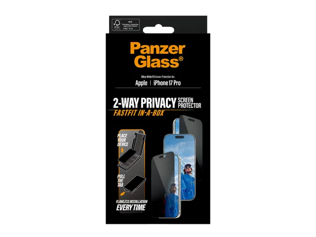 PanzerGlass 2-Way Privacy Screen Protector iPhone 17 Pro | Ultra-Wi
