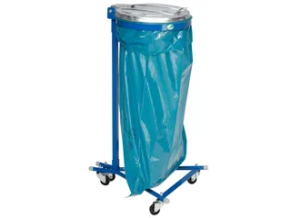 Afvalverzamelaar Verrijdbaar 1000x500x530mm 120 liter Blauw Staalplaat - 1