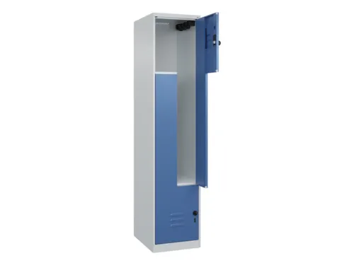 Z-garderobekast,HxBxD 1850x400x500mm,vak B 200/400mm,draaigrendel