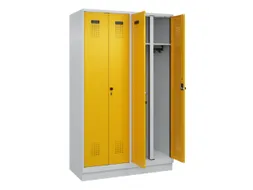 locker voor scheiding van kleding,HxBxD 1950x1200x500mm,4vak