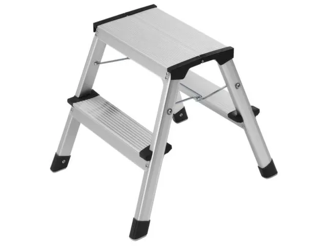 vouwtrapje bordes H 400mm 2x2treden HxBxD 400x490x490mm aluminium