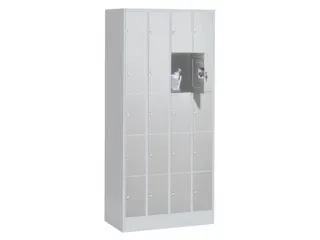 lockerkast,HxBxD 1950x900x480mm,4x5vakken,romp RAL7035,front RAL7035 - 1