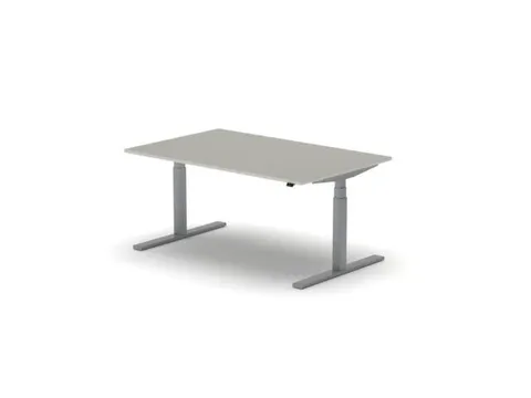Elektrisch ihv bureau,HxBxD 650-1310x1600x1000mm,blad lichtgrijs