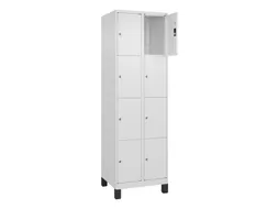 lockerkast,HxBxD 1950x600x500mm,2x4vakken,vak B 300mm,cil.-slot,voeten