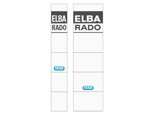 Rug-insteekkaart Elba Rado breed 44x159mm wit 10 stuks