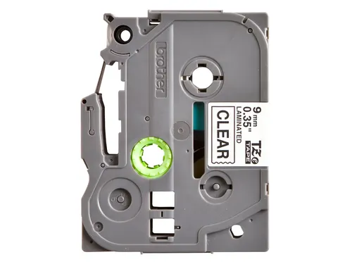 Labeltape Brother P-touch TZe-121 standaard 9mm zwart op transparant