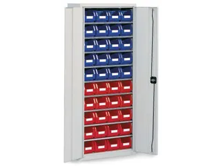 Stellingkast Met 40zichtbakken Hxbxd 1600x690x285mm Ral7035 - 1
