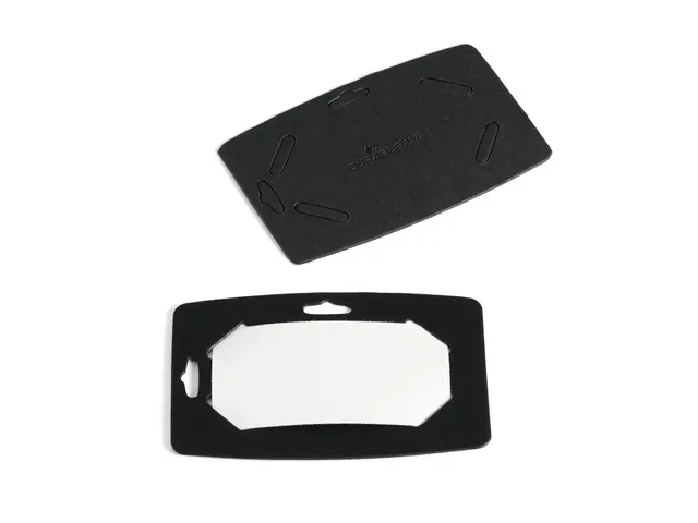 Naambadge 40x75mm Gerecycled Papier Zwart