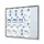 Vergrendelbaar notitiebord Indoor Slim 15xA4 met Schuifdeuren Zilver