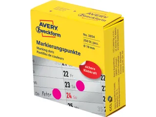 Avery marking dots, diameter 19mm, rol met 250 stuks, rood - 1