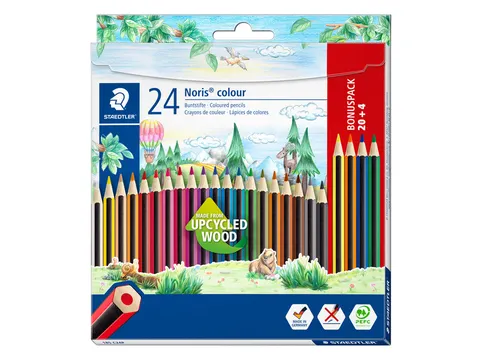 Kleurpotloden Staedtler Noris colour 185 set à 20+4 kleuren