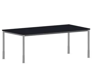 In hoogte verstelbaar bureau,HxBxD 720-840x2000x1000mm,CC-zwart - 2