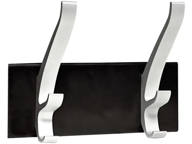 Kapstok Unilux wand Cypres 2 haken metallic grijs