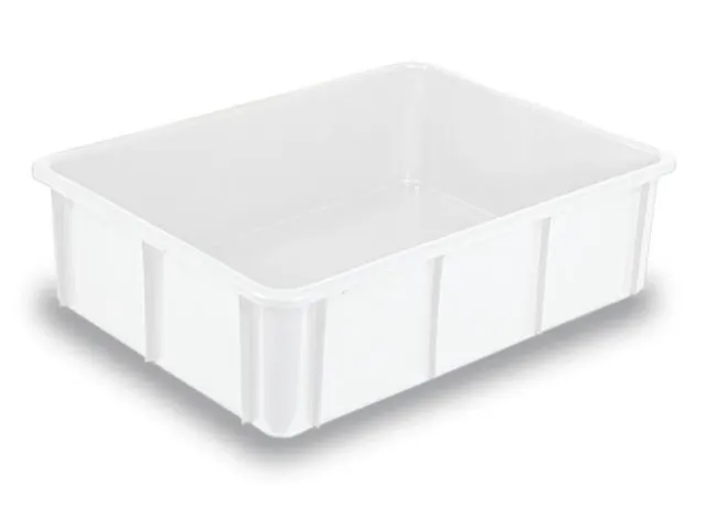 Stapelbak Pe Hxlxb 220X800X600Mm Inhoud 80L Naturel Wit