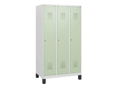 schoollocker,HxBxD 1630x900x500mm,3vak,vak B 300mm,cil.-slot,voeten