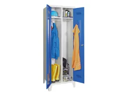 garderobekast,HxBxD 1850x600x500mm,2vak,RAL7035,front RAL5012
