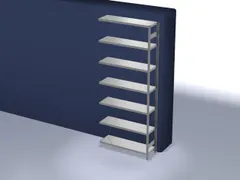 systeemstelling,aanbouwveld,HxBxD 3000x1310x435mm,vakl. 215kg