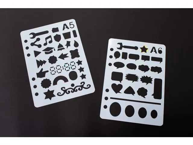Sjablonen Kangaro 12 stuks 15x21cm assorti