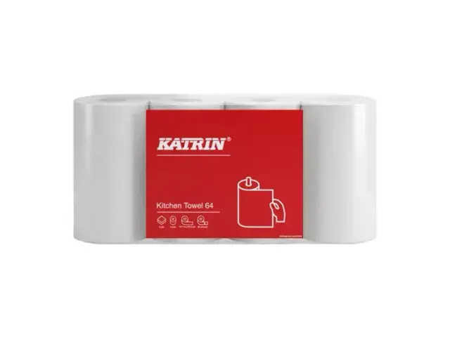 Keukenrol Katrin 2-laags 64 vel wit 87075
