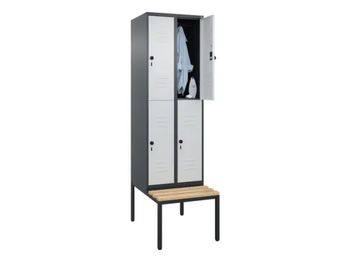 Dubbeldekse dekenkist,HxBxD 2120x600x815mm,2x2vak.,vak B 300mm