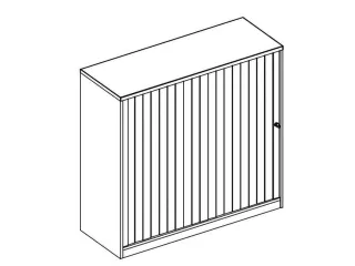 jaloeziedeurkast,HxBxD 825x1200x445mm,1xhouten vloer,2 OH,Bl-wit - 9