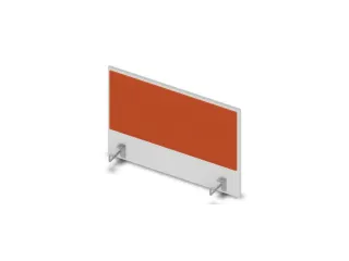 opzetpaneel bureau aanbouw aan de zijkant Bl-wit BN3012-oranje 800mm - 1