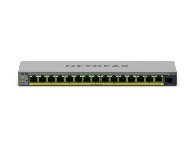 NETGEAR GS116EPP, Managed, L2/L3, Gigabit Ethernet (10/100/1000), Powe