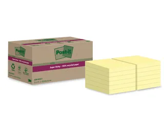 Memoblok Post-it 622 RSS12CY 47,6x47,6mm canary yellow 12 stuks - 2
