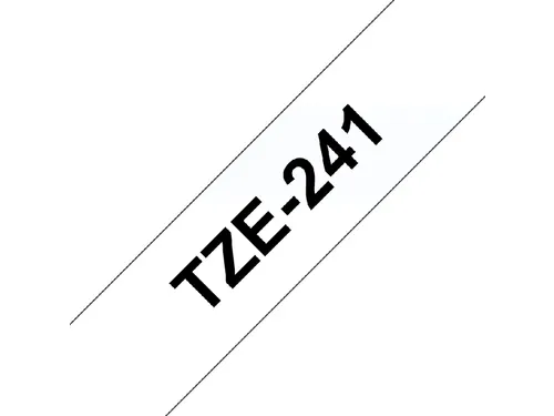 Labeltape Brother P-touch TZe-241 standaard 18mm zwart op wit