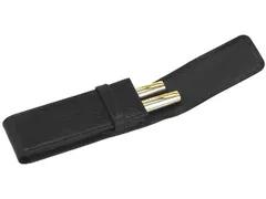 Pennenetui 322 2-delig nerfleer zwart