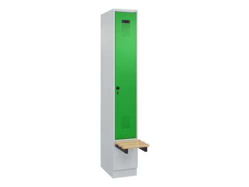 locker met bank,HxBxD 1950x300x815mm,1vak,vak B 300mm,draaigrendel