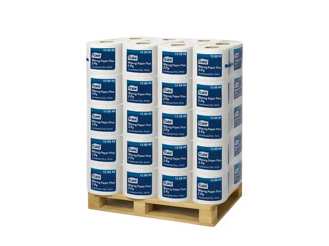 Poetspapier Tork M2 Plus Premium 2-laags 125m wit 130044 Pallet