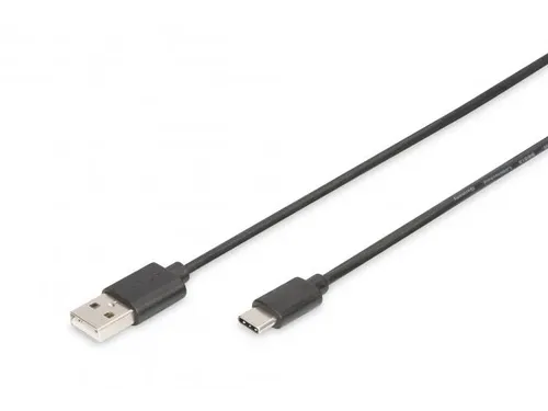 USB Type-C-aansluitkabel Type C naar A St/St 1m 3A, 480 MB 2.0 Zwart