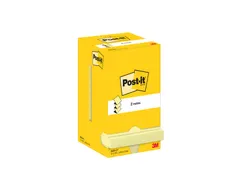 Memoblok Post-it Z-Note R330 76x76mm canary yellow 12 stuks