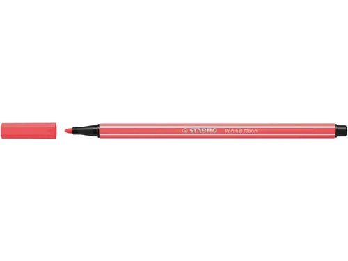 Viltstift STABILO Pen 68/040 medium neon rood