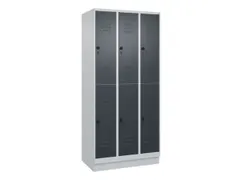 dubbeldekse locker,HxBxD 1950x900x500mm,3x2vak.,vak B 300mm
