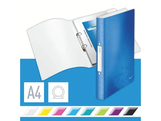Ringband Leitz WOW A4 2-rings O-mech 25mm PP blauw