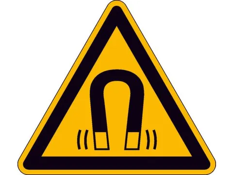 Waarschuwingsbord,Waarschuwing: Magnetisch Veld,Sticker,Folie